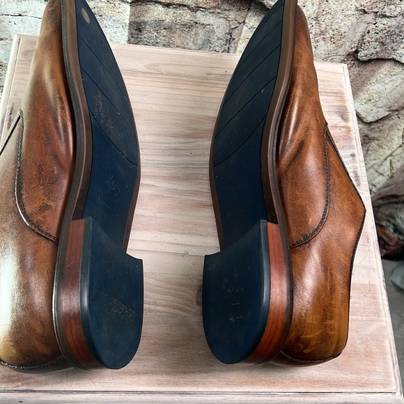 Aston Grey Mens Lace Up Oxford Cognac LEU 11.5 Leather Uppers Lining S16 - Picture 4 of 5